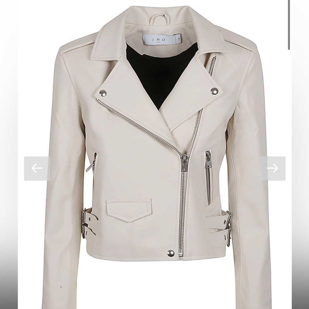 IRO Asheville Leather Biker Jacket Size 40
